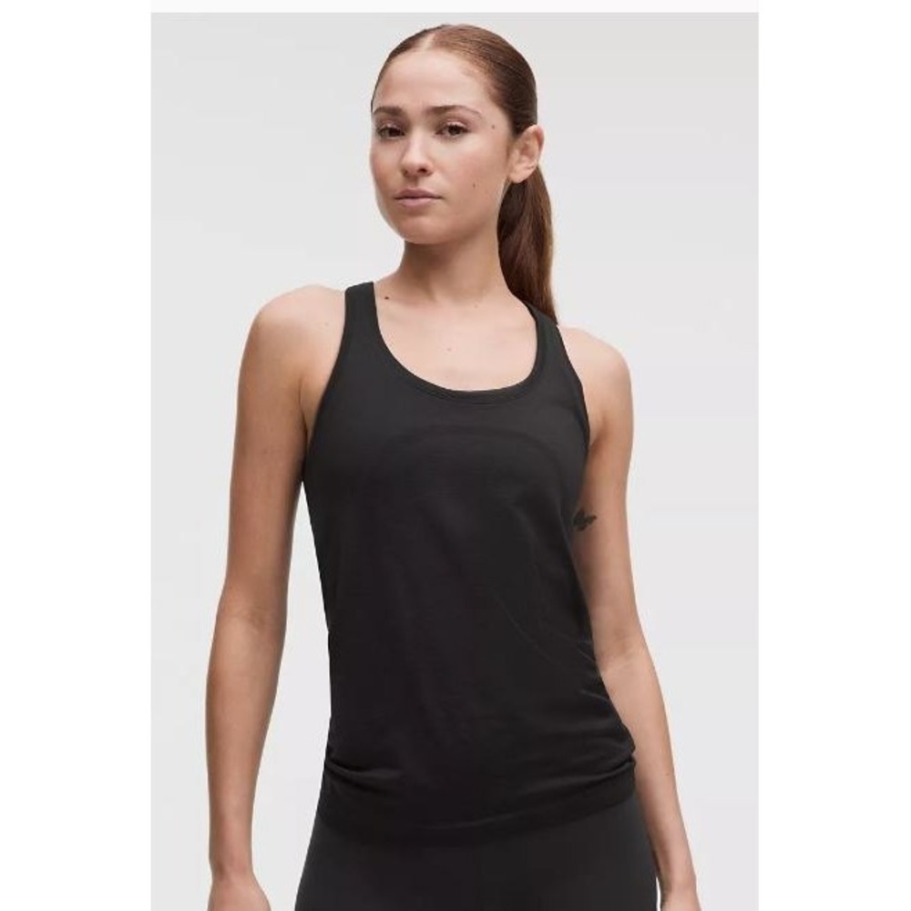 Lululemon Swiftly Tech Black Racerback Athletic Tank Top Scoop
